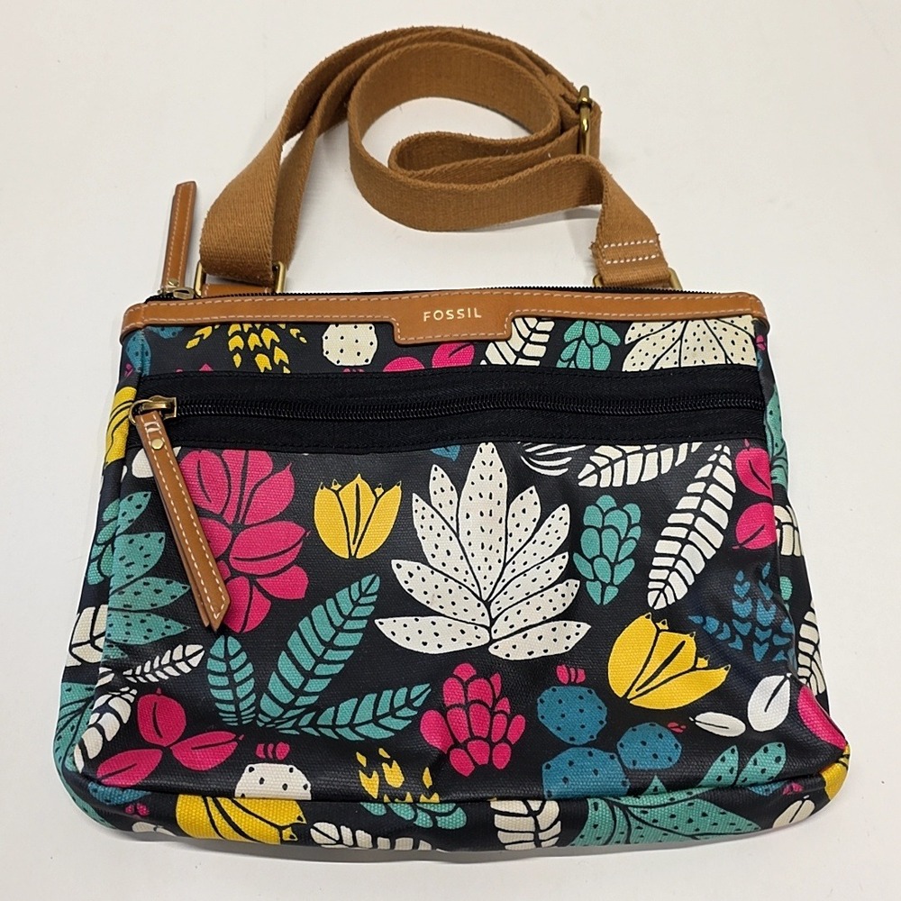 Fossil Eliza Crossbody Bag Purse Floral Botanical Summer Boho Festival